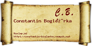 Constantin Boglárka névjegykártya